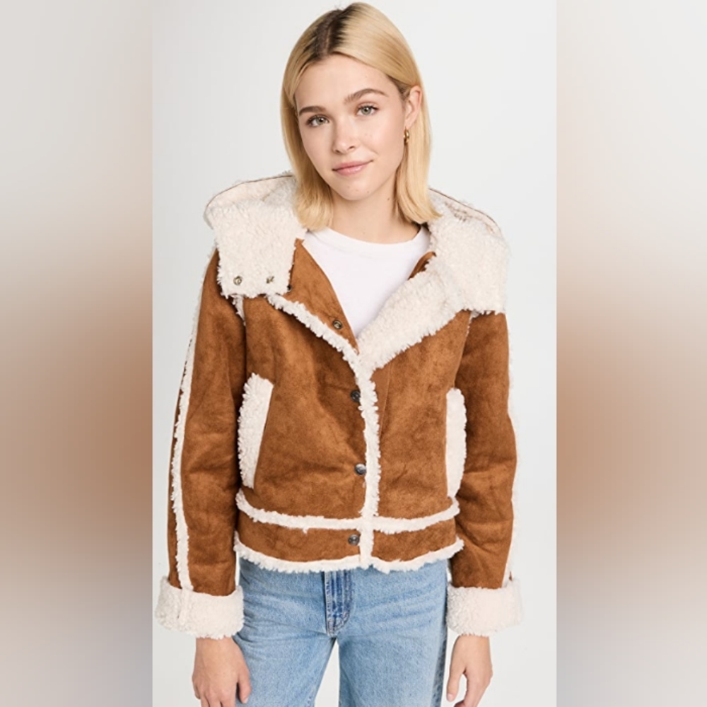 NWT Free People Vegan Exchange Shearling Jacket